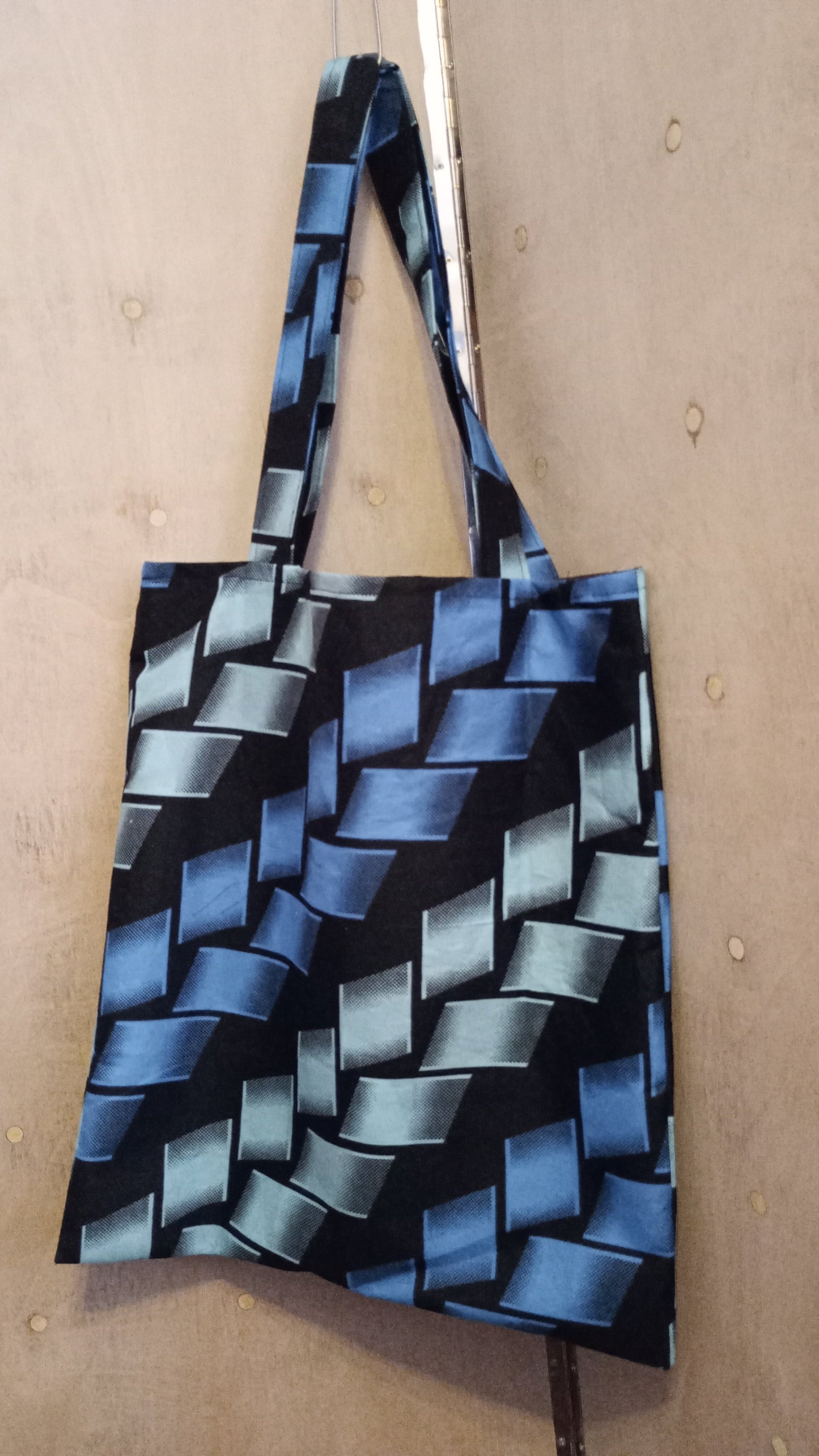 Blue and Black Ankara Tote Bag Grace Joyz Fashion