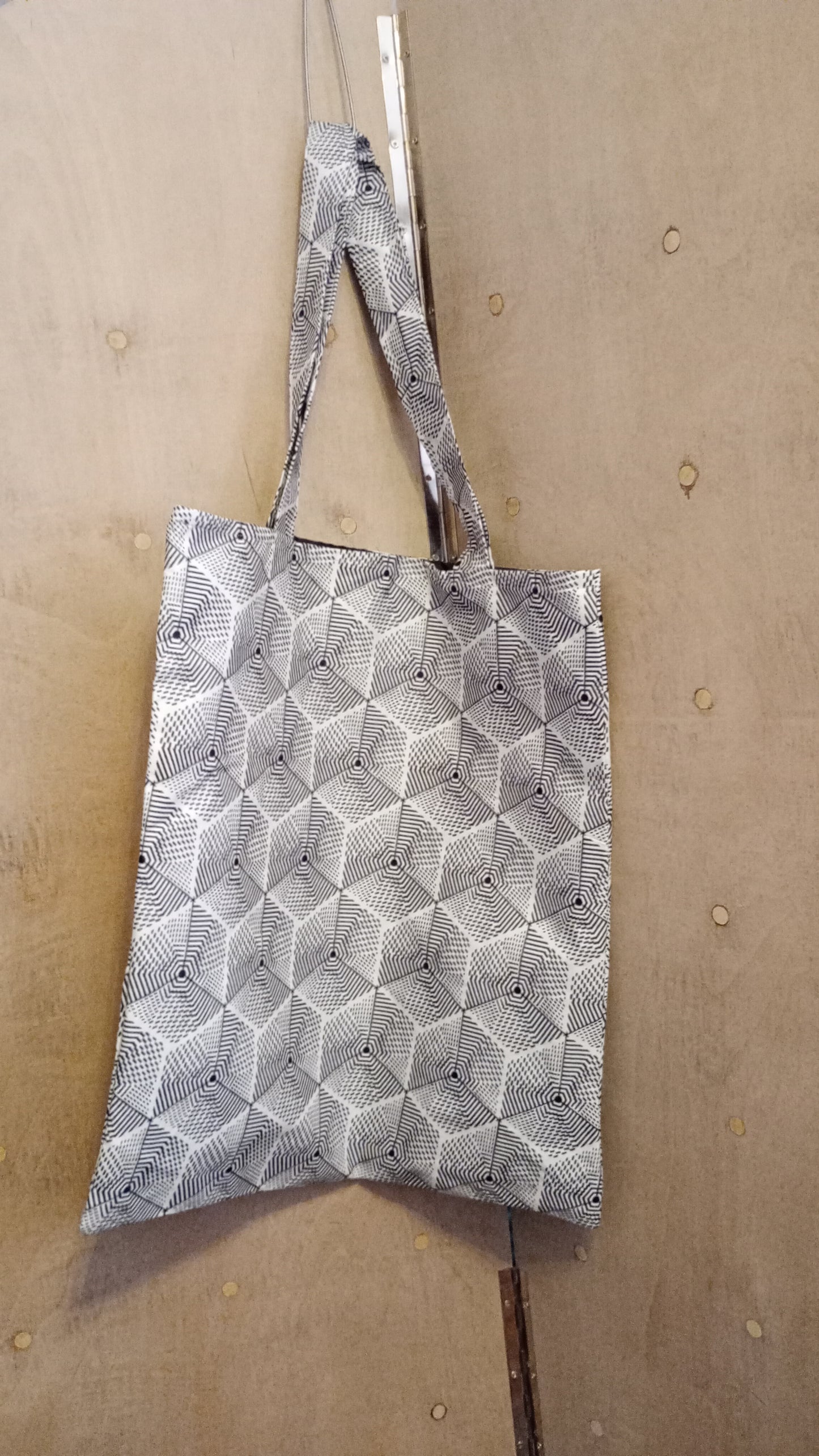 White and Black Ankara Tote Bag - Grace Joyz Fashion