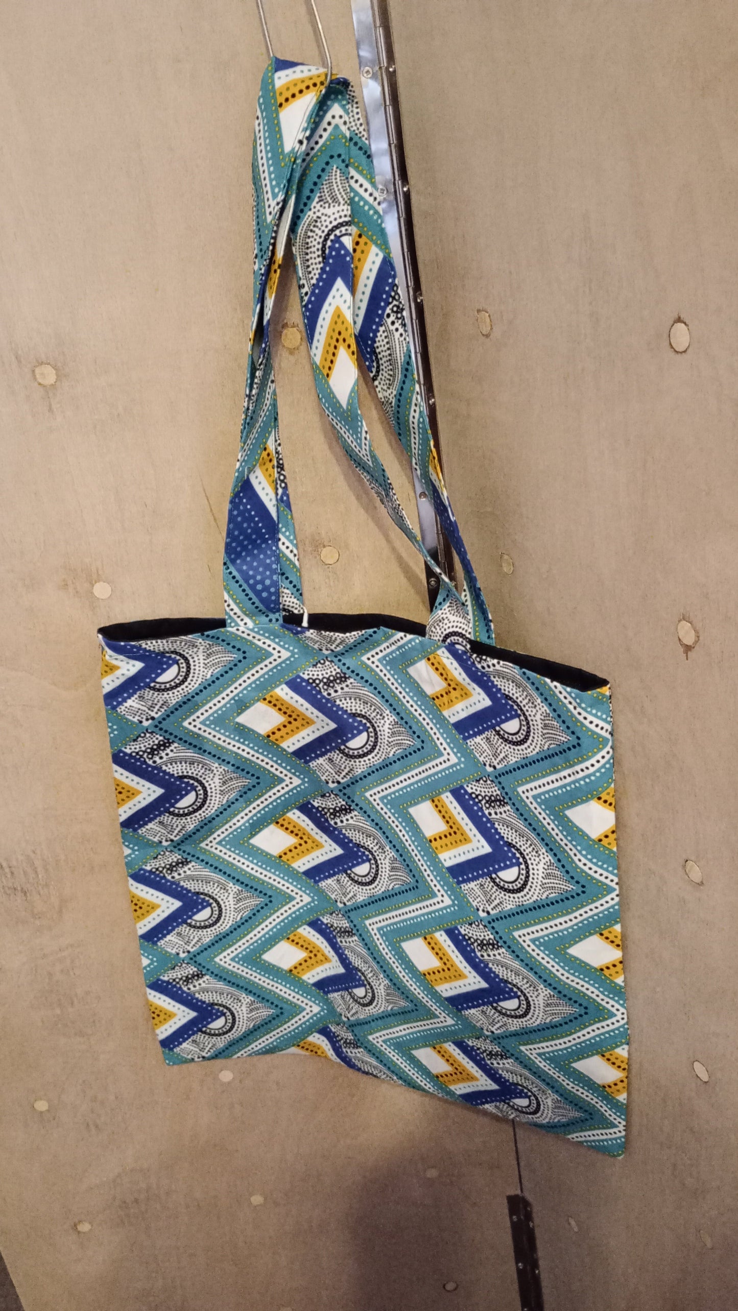Green and White Ankara Tote Bag Grace Joyz Fashion