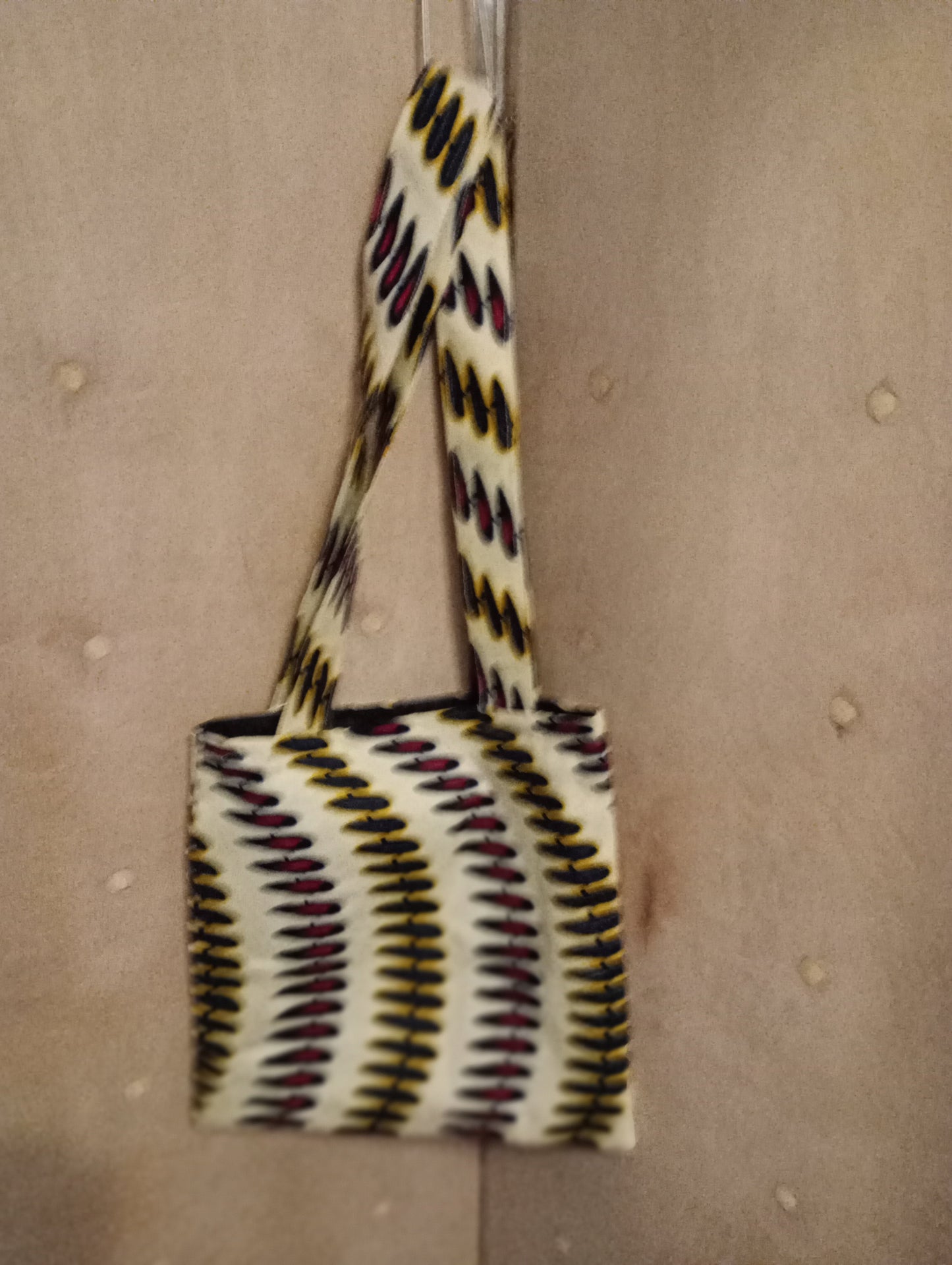 Cream Ankara Tote Bag Grace Joyz Fashion