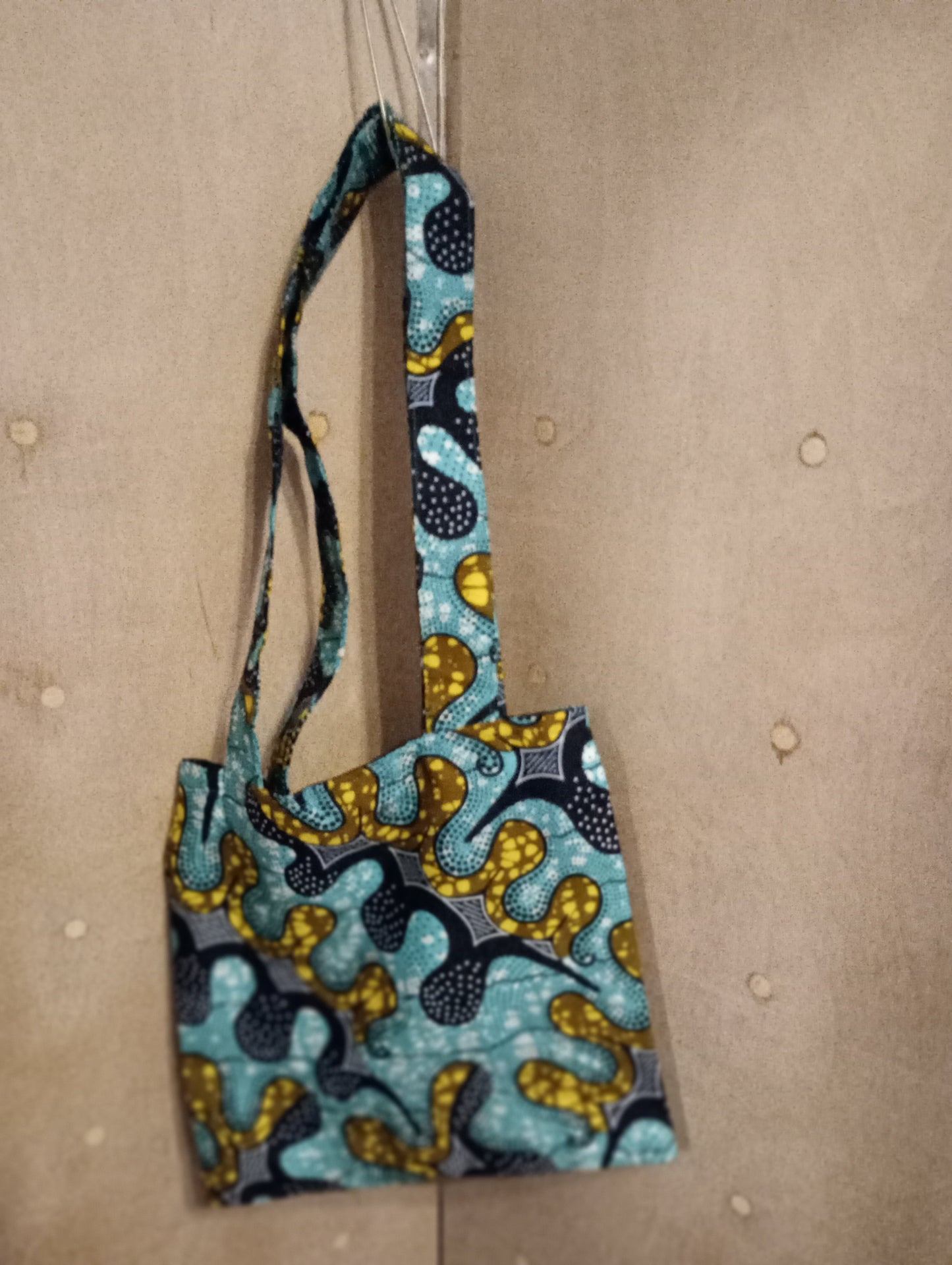 Green with Black Dots Ankara Tote Bag Grace Joyz Fashion