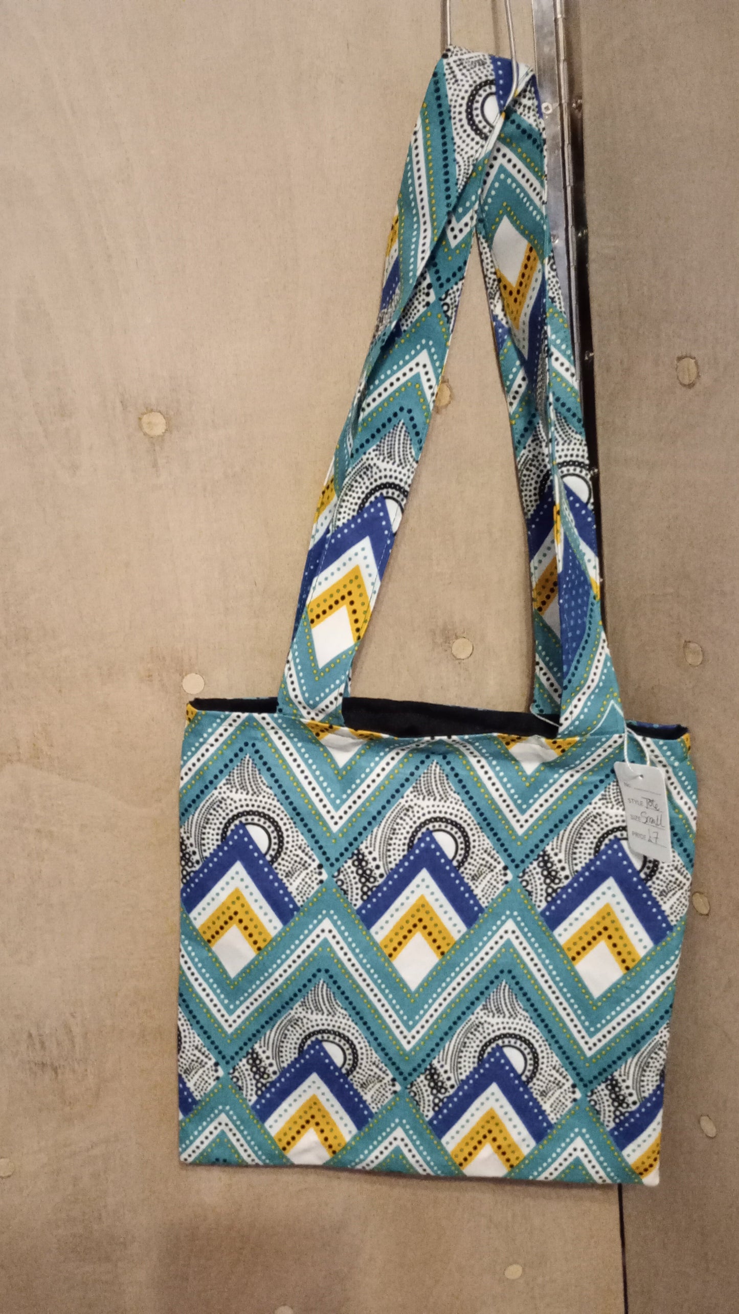 Green and White Ankara Tote Bag Grace Joyz Fashion