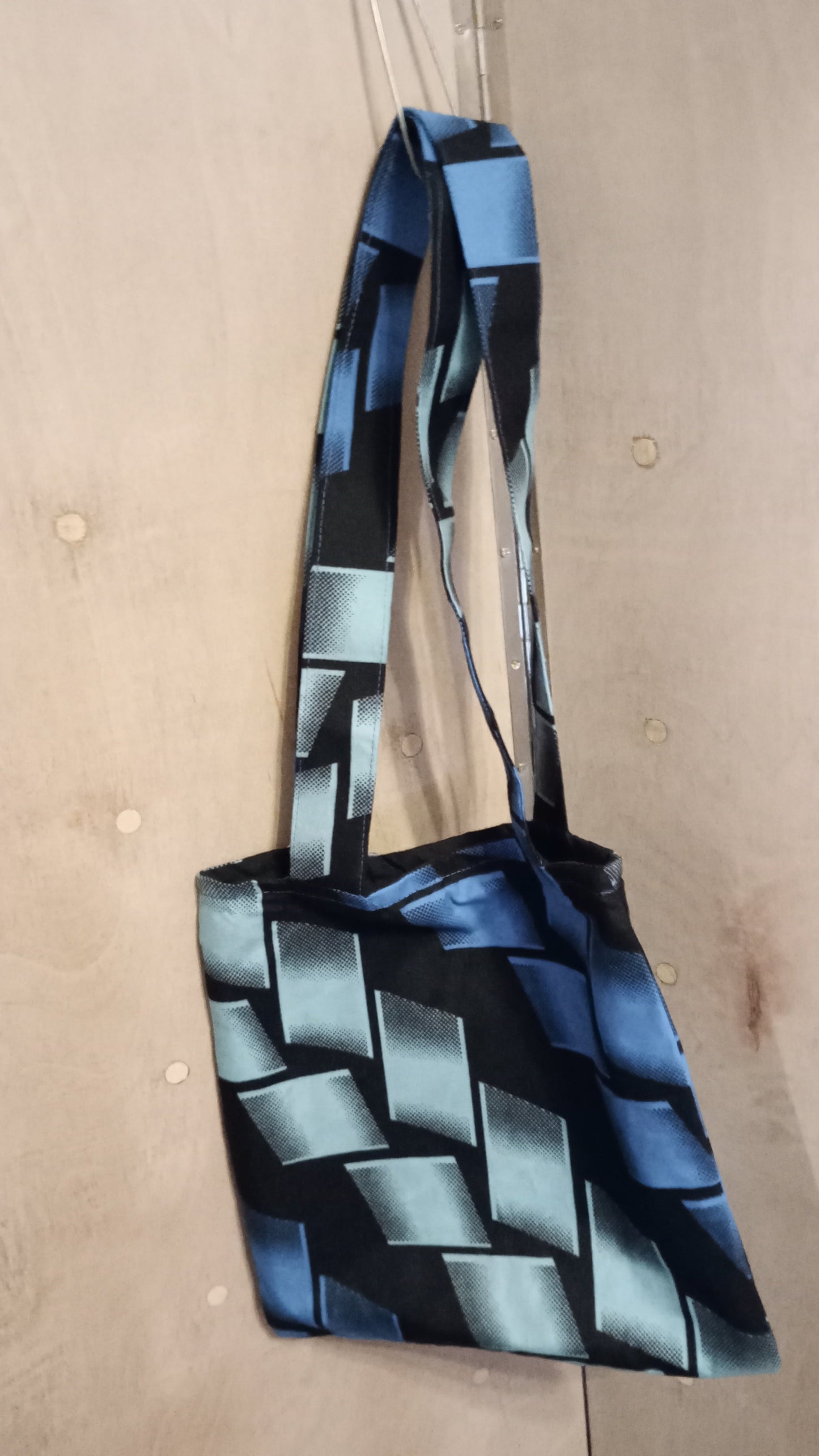 Blue and Black Ankara Tote Bag Grace Joyz Fashion